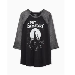 Torrid Pet Sematary Raglan Tee sz 3x